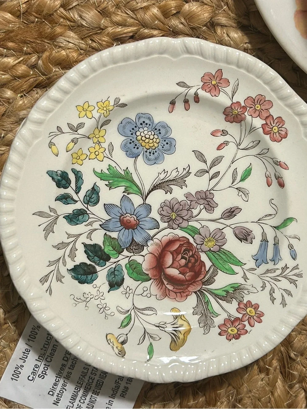 1940 antique SPODE. Cottage-gore cup and saucer. 4 avail 4 full sets available.